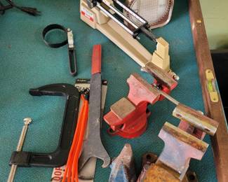 Vices Vintage Wooden Level Scales Clamps And Other Tools
