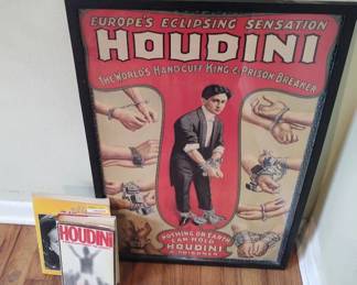 Houdini Framed Posted And Books