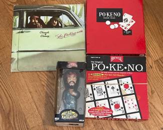 2 Pokeno Board Games With A Cheech And Chong Bobble Head With Cheech And Chong Vinyl Record