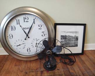 Clock Electric Fan Framed Regale Print