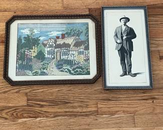 One Hand Embraded Picture With A Painting Of Man