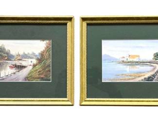 Pair of Framed David Stone New Zealand Prints