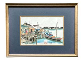 Framed Malaysian Watercolor
