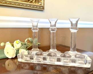 Glass Candle Holder Set