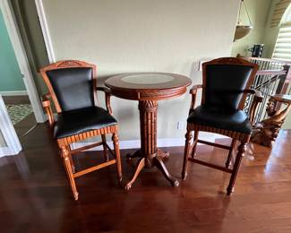 Pub table and chairs