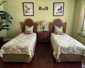Pelican Reef twin beds. 