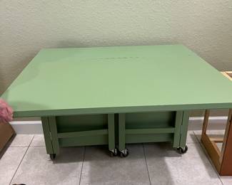 Table used by for cutting fabric 