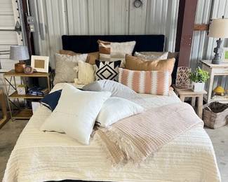 upholstered queen size bed frame