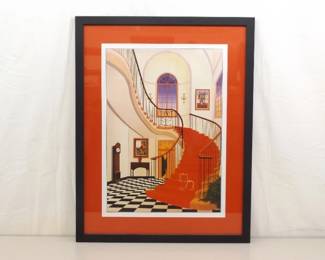 Ledan Fanch "Salinger Mansion" Glass Framed Wall Art
