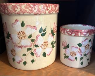 Two Pieces of Ohio Pottery East Pottery ~ Hand painted by Alpine Pottery.