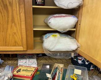 Sewing nook! Fabric, Notions and more! 