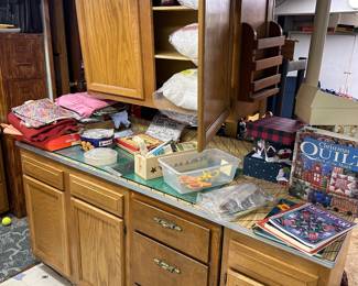 Sewing nook! Fabric, Notions and more! 