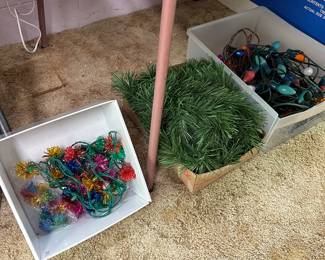 Vintage Christmas lights and 36 feet of garland! 