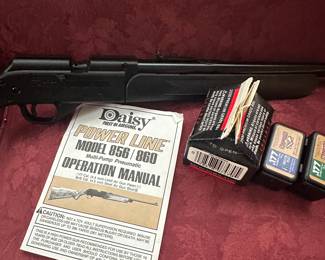 A Daisy Power Line BB Gun, with BB’s. Model #856/860 w/Manual. 