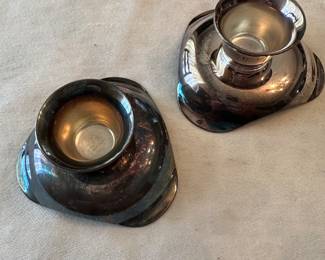 A great little pair of Vintage silver plated HOH Denmark 1960 MCM Candle Holders! 
