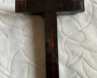 This is a BEAUTIFUL Vintage divinity crucifix ~ Sick Call Set ~ Last Rites! Opens with two original candles and Holy Water Vile. I also believe this to be Bakelite. 