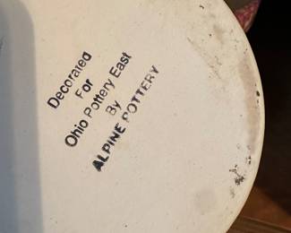Two Pieces of Ohio Pottery East Pottery ~ Hand painted by Alpine Pottery.