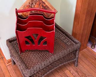 Vintage wooden magazine rack! 