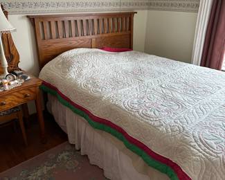 A beautiful solid wood Arts and Crafts style bed! 
