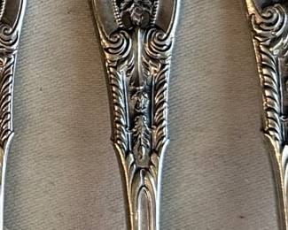 This is a simply beautiful 24 piece Wallace Sterling Silver in the ROSE POINT pattern. Service for four, plus serving pieces! 