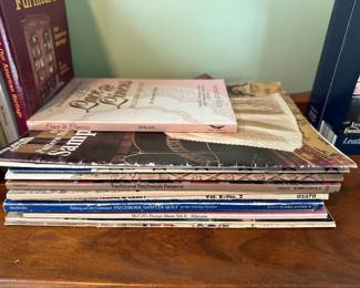 Quilting, lace, spinning and embroidery books! 