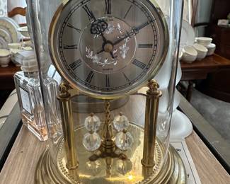 A BEAUTIFUL Bulova Quartz Domed Anniversary Clock! With original paperwork. 