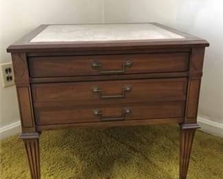 Imperial Mid Century Marble End Table
