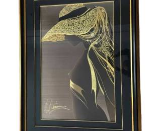 Large Signed Martiros Manoukian Limited Edition Artist Proof Embossed Serigraph 