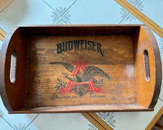 Budweiser wooden tray