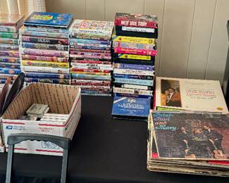 Vinyl records, VHS, DVD