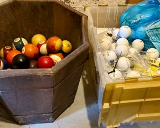 Pool balls and golf balls