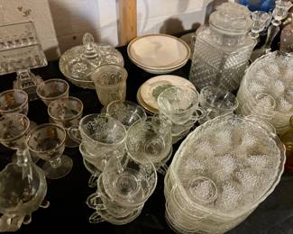 Crystal and clear glassware