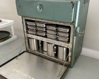  WWII U.S. Aircraft bomber TAPPAN Mess kit food tray galley with cod and all extras $250.