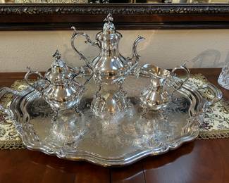 Vintage Reed & Barton "WINTHROP" 4 piece Coffee Service, $350. 