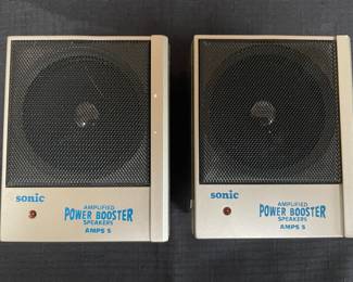 Sonic amps, when light turns red power is ON!