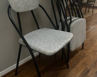 Atomic -era Cosco black n white party/ game table with four folding chairs. 