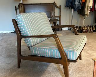 Lawrence Peabody for Selig Denmark Lounge Chair Model 596 with cushions $650. Shown here with cushions and arms oiled.