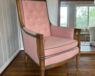 High back Hollywood Regency Arm Chair. $185. 
