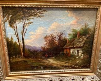 19th century English school  oil painting  on board measures approx 11 x 15"