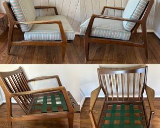 Lawrence Peabody for Selig Denmark Lounge Chair Model 596 with cushions $650.