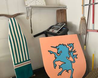 Treadmill is sold, Blue unicorn shield is a Rory Skagen -Blue Genie production.