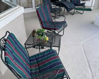 Wrought Iron Chairs and Table