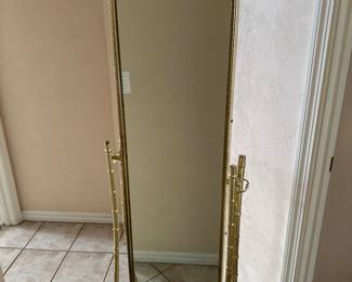 Chevron Mirror with metal stand 