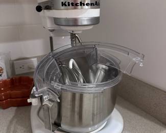 Kitchen aid mixer and attachments 