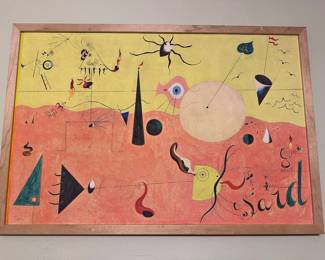 Joan Miro print on canvas 