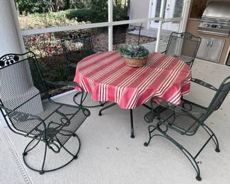 Wrought Iron Patio Table and Chairs