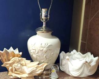 White with Gold Decor Items