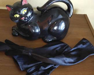 Black Cat And Gloves