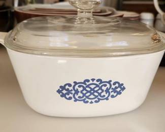 Shell Oil Macrame Design Corning Ware