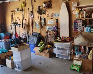 Garage FULL of bins to explore!